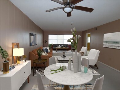 Virtually staged - living and dining room