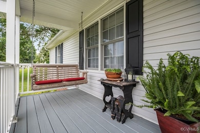 Swing on front porch