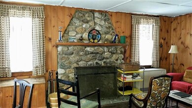 Beautiful Stone fireplace in living room