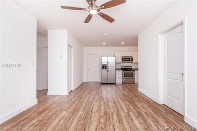 Living room and kitchen area