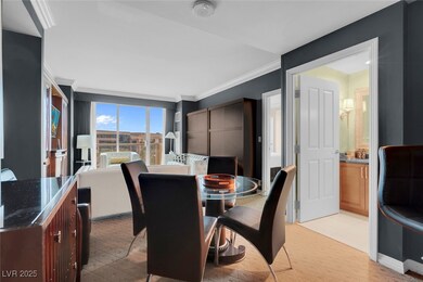 Dining room featuring ornamental molding