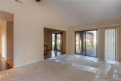 Back side of living room with sliding glass doors 