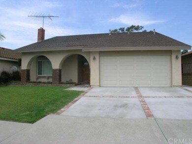 Brick-laced concrete drive.