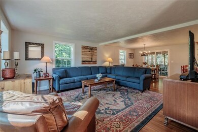 Living room into dining room