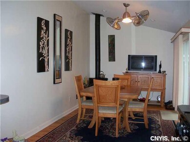 Dining Room. Dining room with gas fireplace and sl