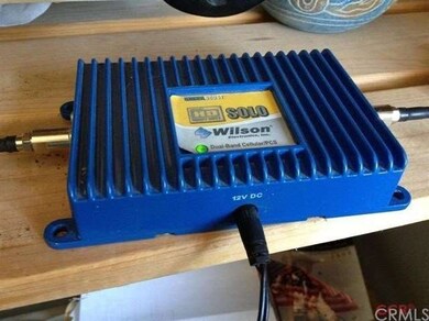 Antenna booster allows cell service.