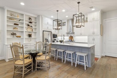 Lovely kitchen/dining area with custom builtins