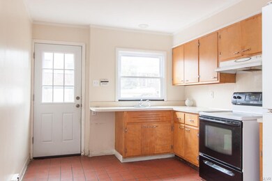 Kitchen with door to the back yard