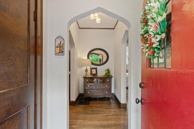 Hall featuring dark hardwood / wood-style floors
