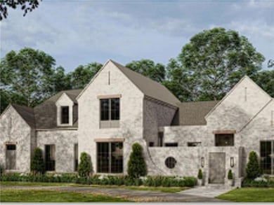 French country inspired facade featuring stone siding