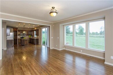 Beautiful oak hardwoods throughout kitchen, back h