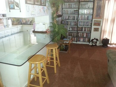 Living room and kitchen of main house