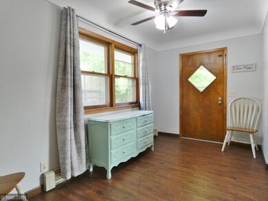 This comfy sitting area just off the living room a