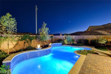 Pool at dusk.