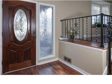 Beautiful front door with sunken entryway!