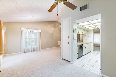 Dining room opens up to the kitchen with counter h