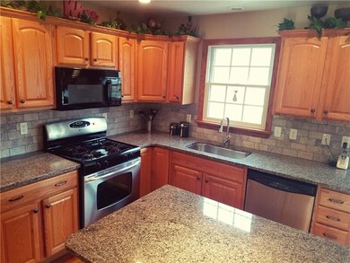 Brand new granite counter tops and backsplash.