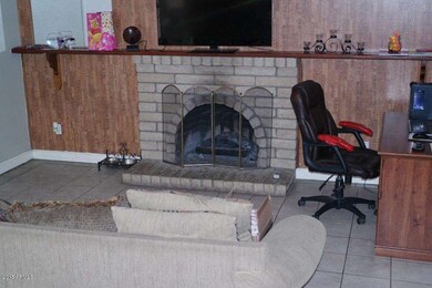 family room - fireplace