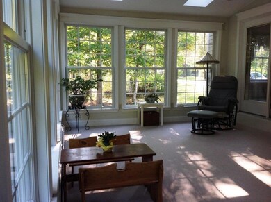Sunroom with skylights, recessed...