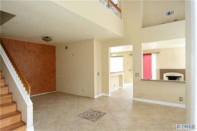 Great living room & dining room combination with v