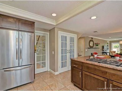 Space for a large refrigerator.  Note the 6 burner