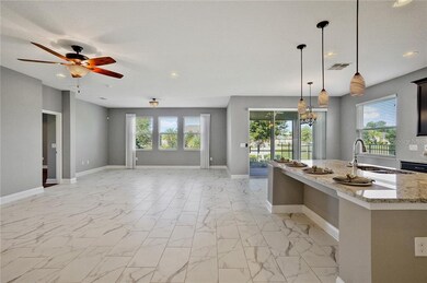 Open concept great room and kitchen