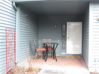 Front door with cute front patio