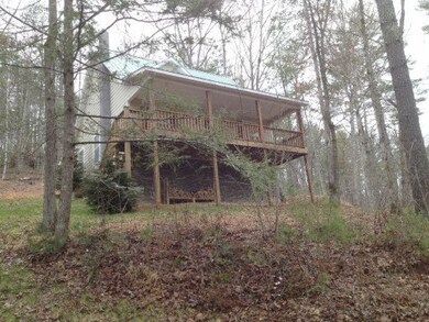 Metal roof and wooded lot