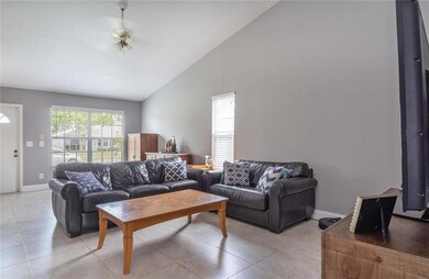 This large room has plenty of indoor space for ent