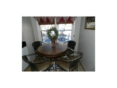 Breakfast nook overlooks Deck