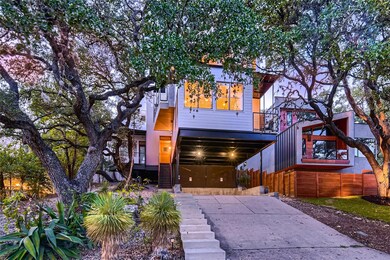 Contemporary home featuring stairs