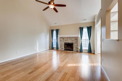 Living room with Valted Ceilings