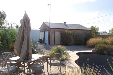 Back yard and garage/workshop