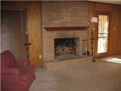 Fireplace in Den