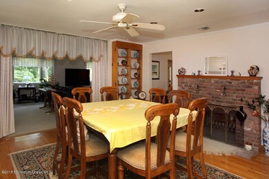 Eating Area in Kitchen With Fireplace