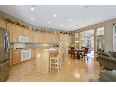 Huge kitchen with eat in kitchen and open floor pl