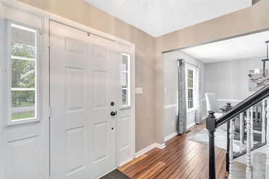 The 8x4 ft entry features sidelights with blinds b