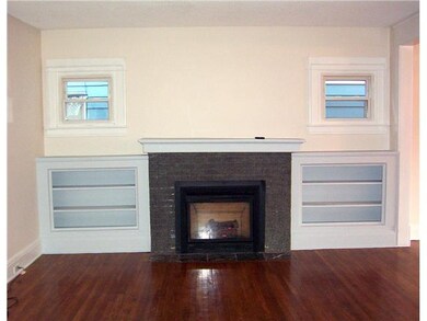 Living Room Living room with newly waxed hardwood 