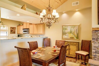 Dining by the fireplace