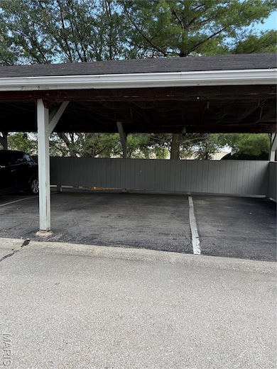 View of covered parking lot