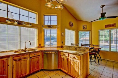 Updated kitchen with Hickory Cabinets