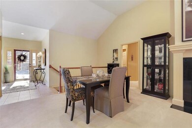 Dining area adjacent to living room with easy acce