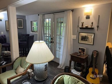 Great room, doors to porch
