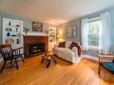 Living room with fireplace