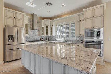 Kitchen with Granite Counters and Island