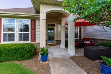 Inviting entry with relaxing private area.