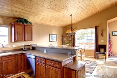 . . .  open to living and dining areas!