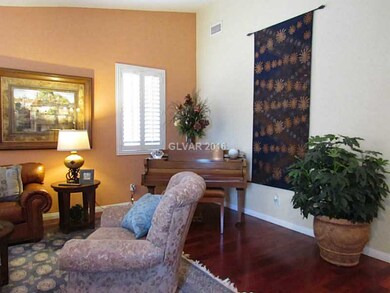 Living Room. plantation shutters throughout