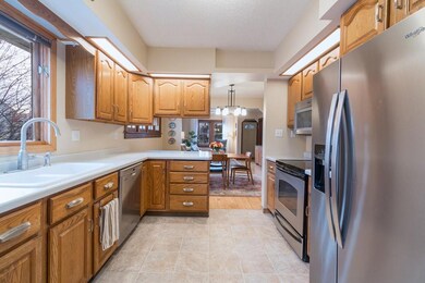 Stainless steel appliances in the kitchen