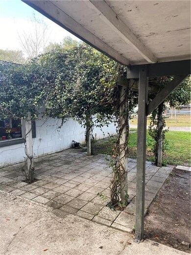 Covered outside entertaining area.